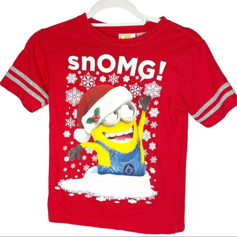 Kids Despicable Me SNOMG! Christmas Minion Shirt Medium